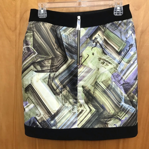 Ted Baker Parquet Geo Print Skirt Black TB Size 1 US 2-4 XS - Picture 5 of 10